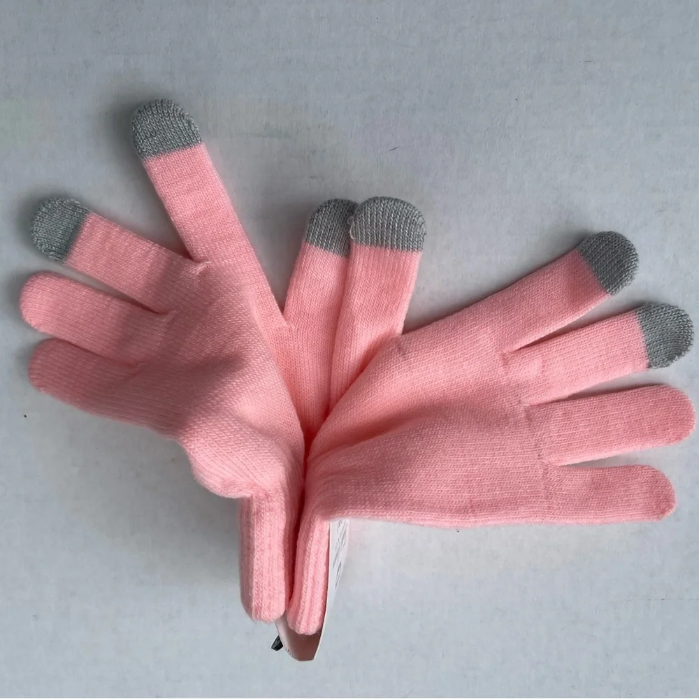 Touch Screen Gloves Pink Women’s One Size